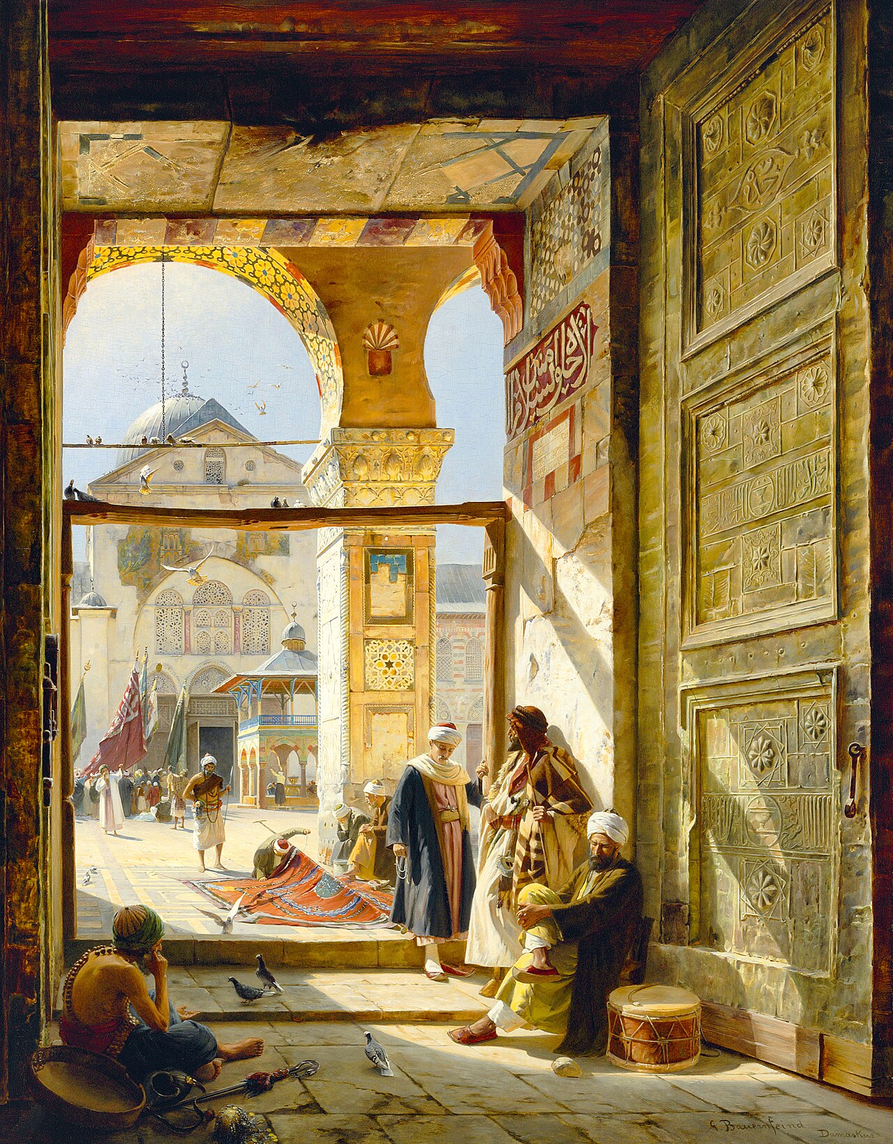 The Gate Of The Great Umayyad Mosque, Damascus by Gustav Bauernfeind
