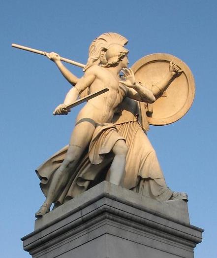 Athena Protects the Young Hero by Gustav Bläser