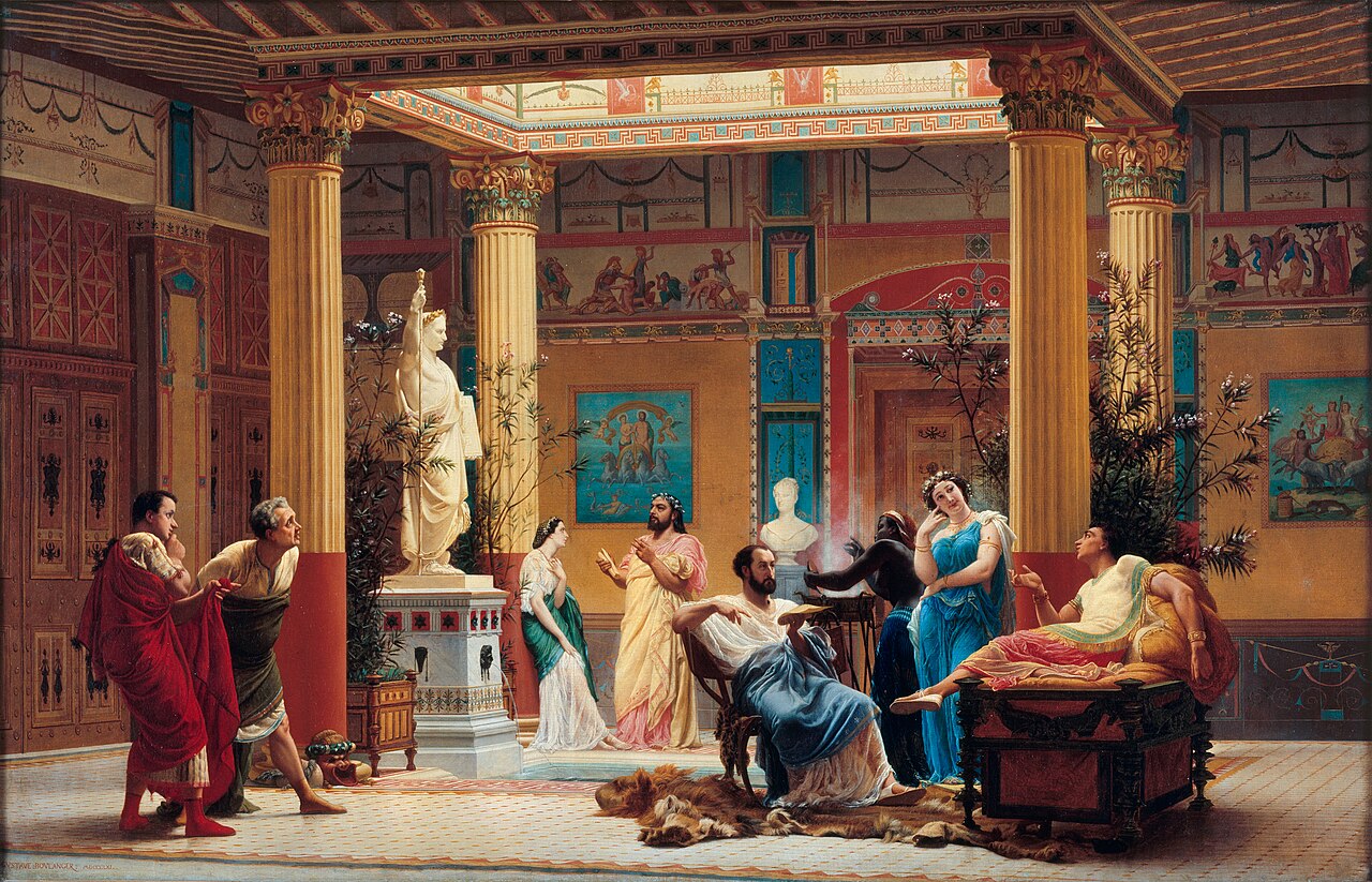 Répétition du "Joueur de flûte" et de "La femme de Diomède" chez le prince Napoléon by Gustave Boulanger