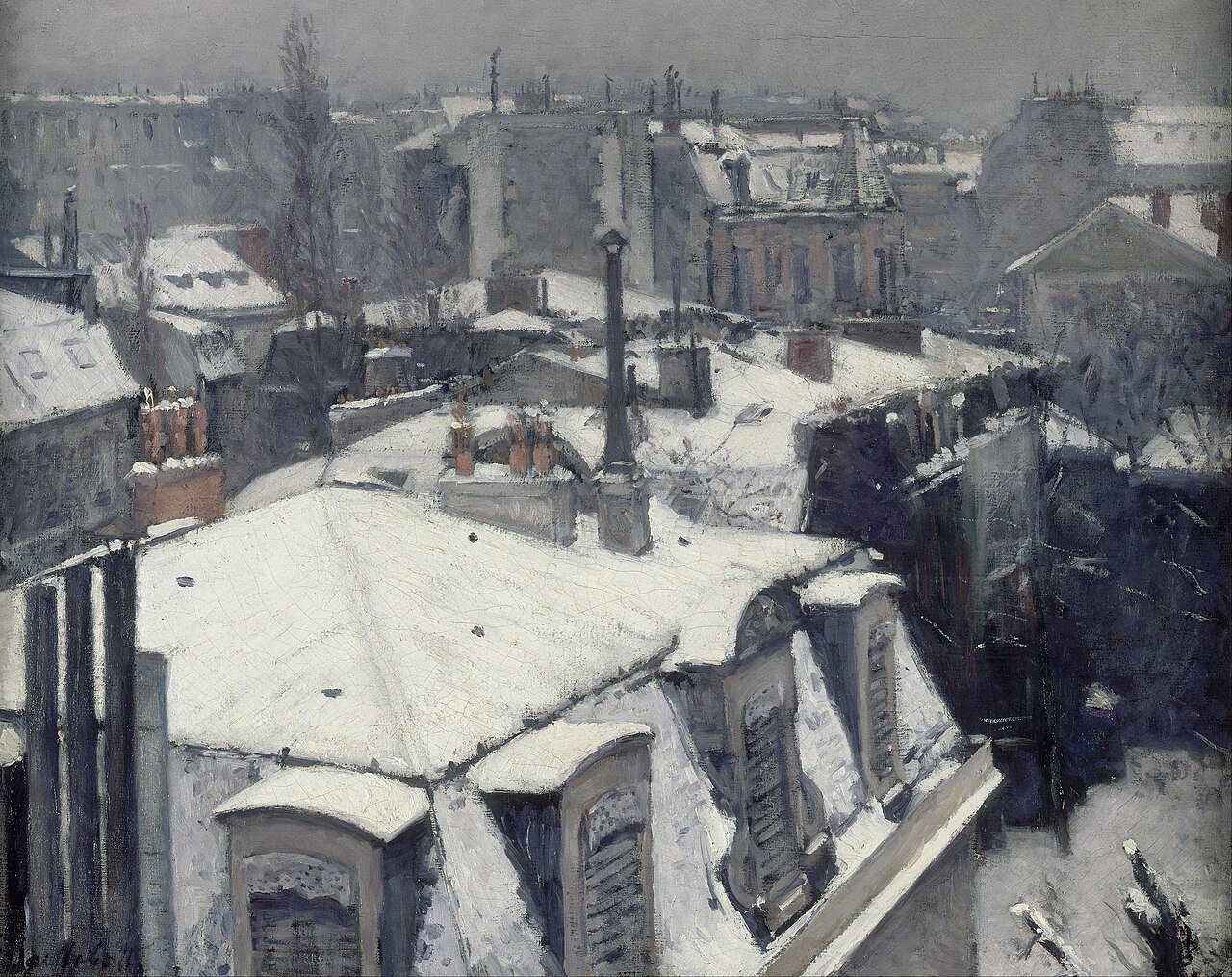 Vue de toits by Gustave Caillebotte