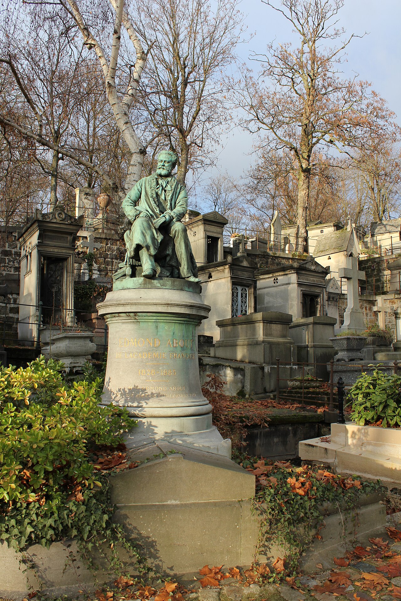 Edmond About's tomb by Gustave Crauck