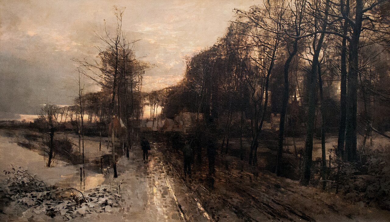 Landscape in the Snow by Gustave Den Duyts