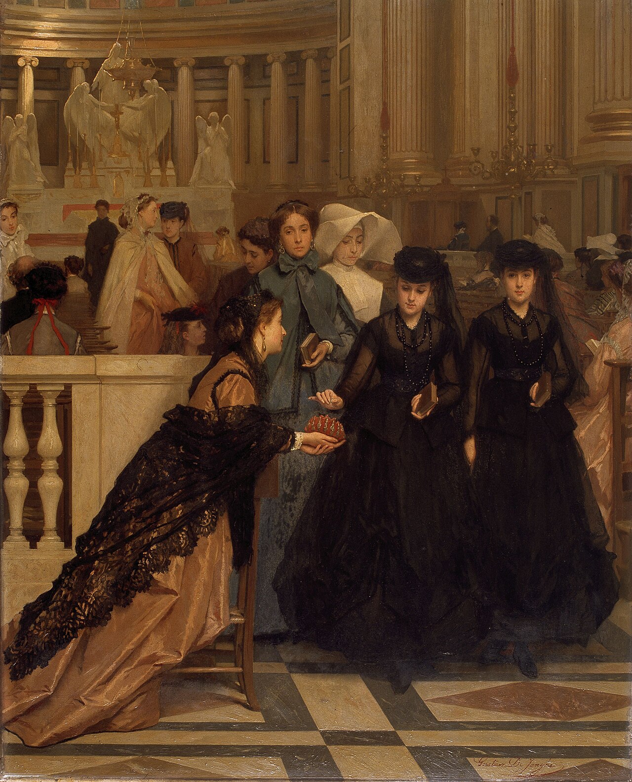 Collection of alms by Gustave Léonard de Jonghe