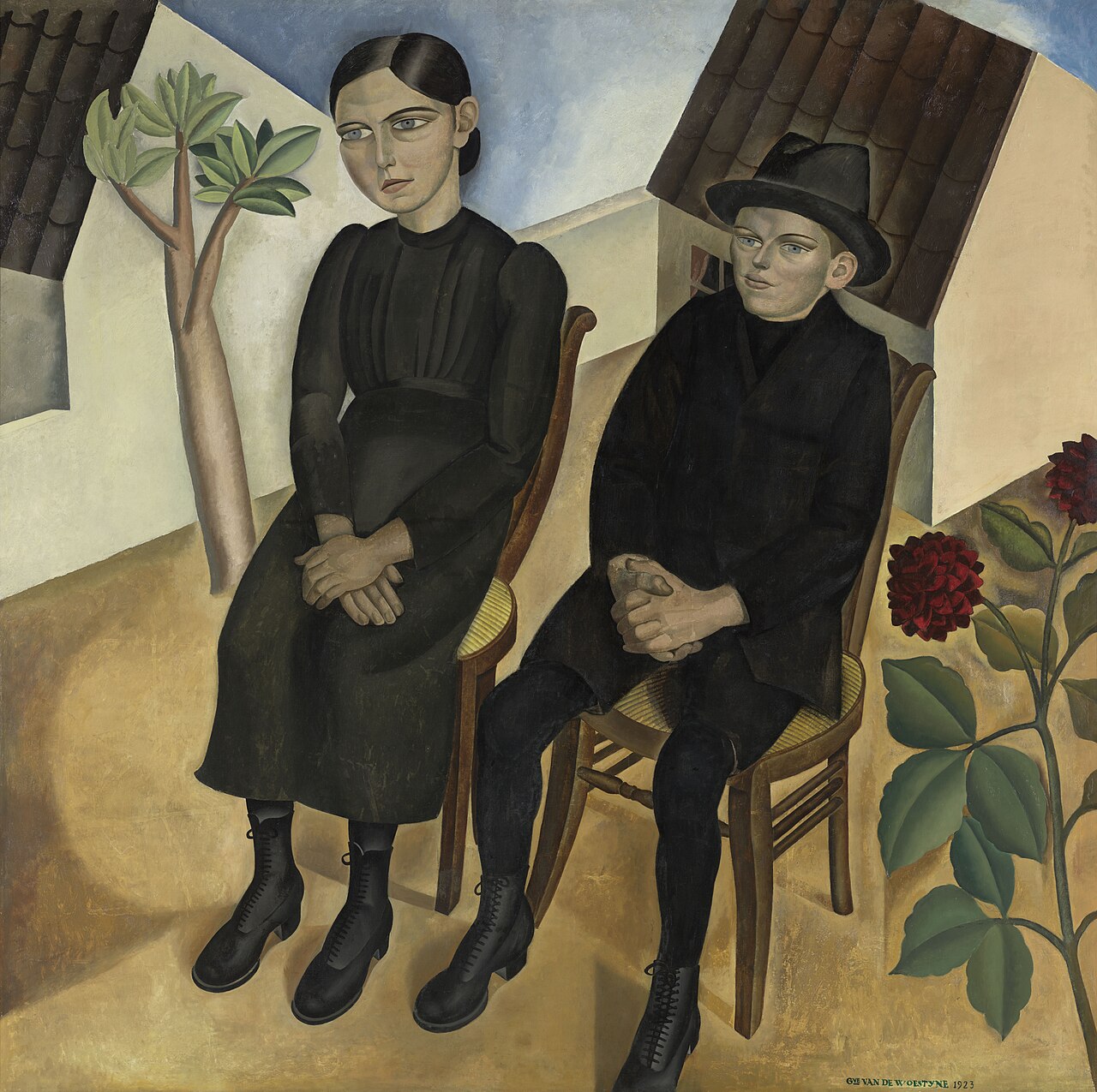 Gaston and his Sister by Gustave Van de Woestijne
