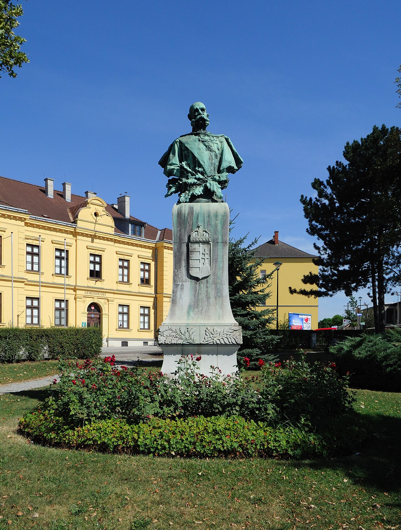 King Franz Joseph monument by György Zala