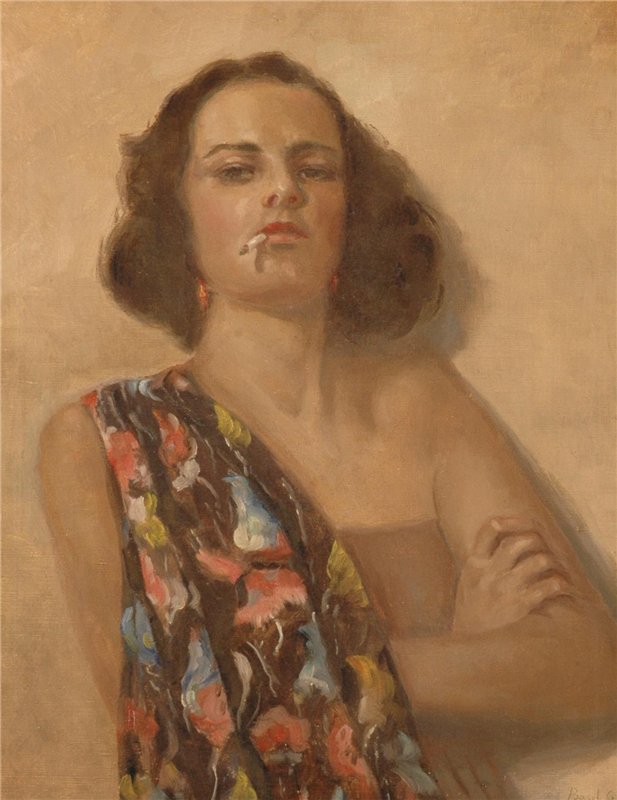 Portrait of a Woman by Gyula Basch