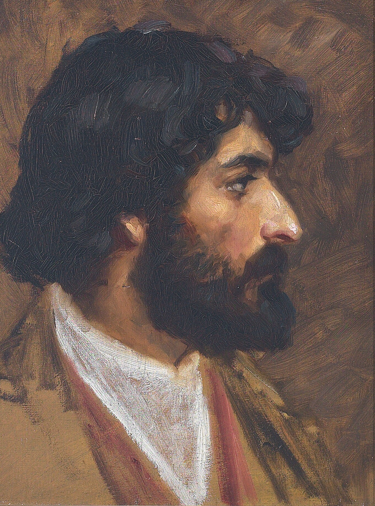 Portrait of an Egyptian man. by H. A. Brendekilde
