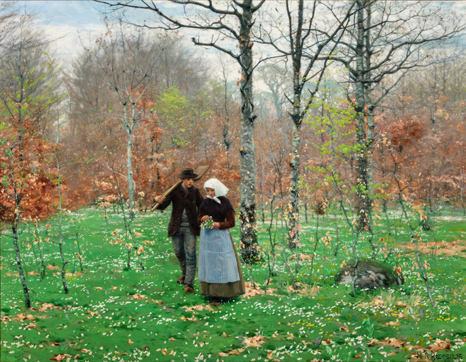 Springtime. by H. A. Brendekilde
