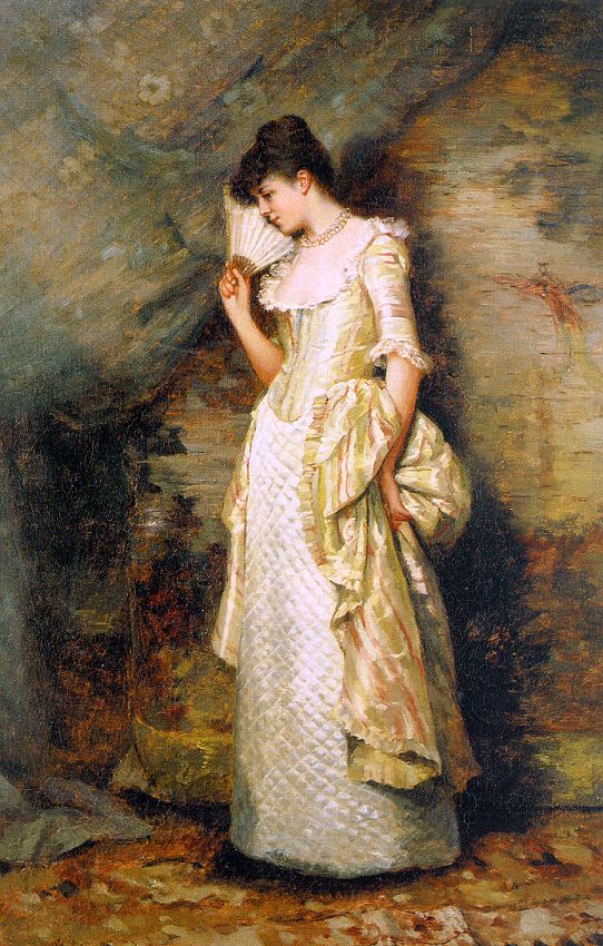 Woman with a Fan by Hamilton Hamilton