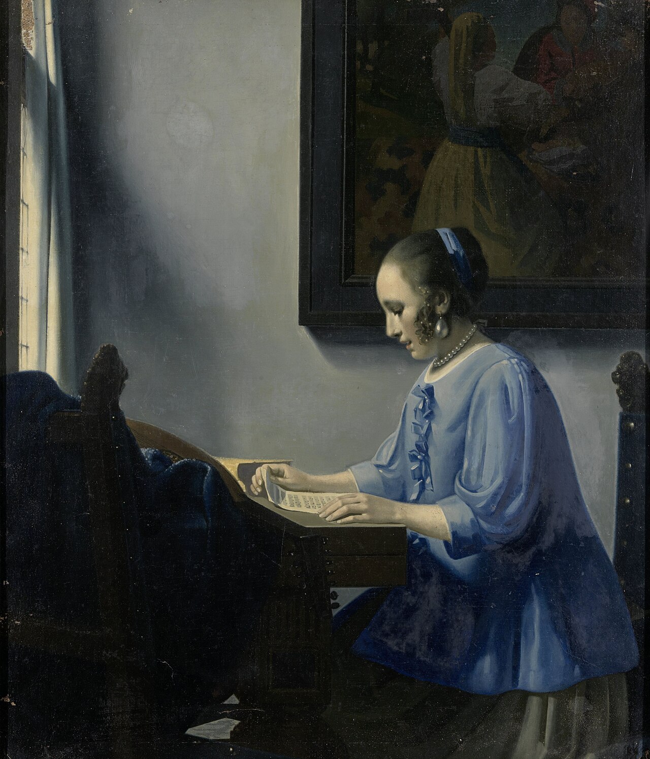 Woman reading music by Han van Meegeren
