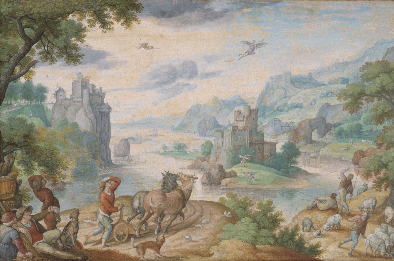 Landscape with the Fall of Icarus by Hans Bol