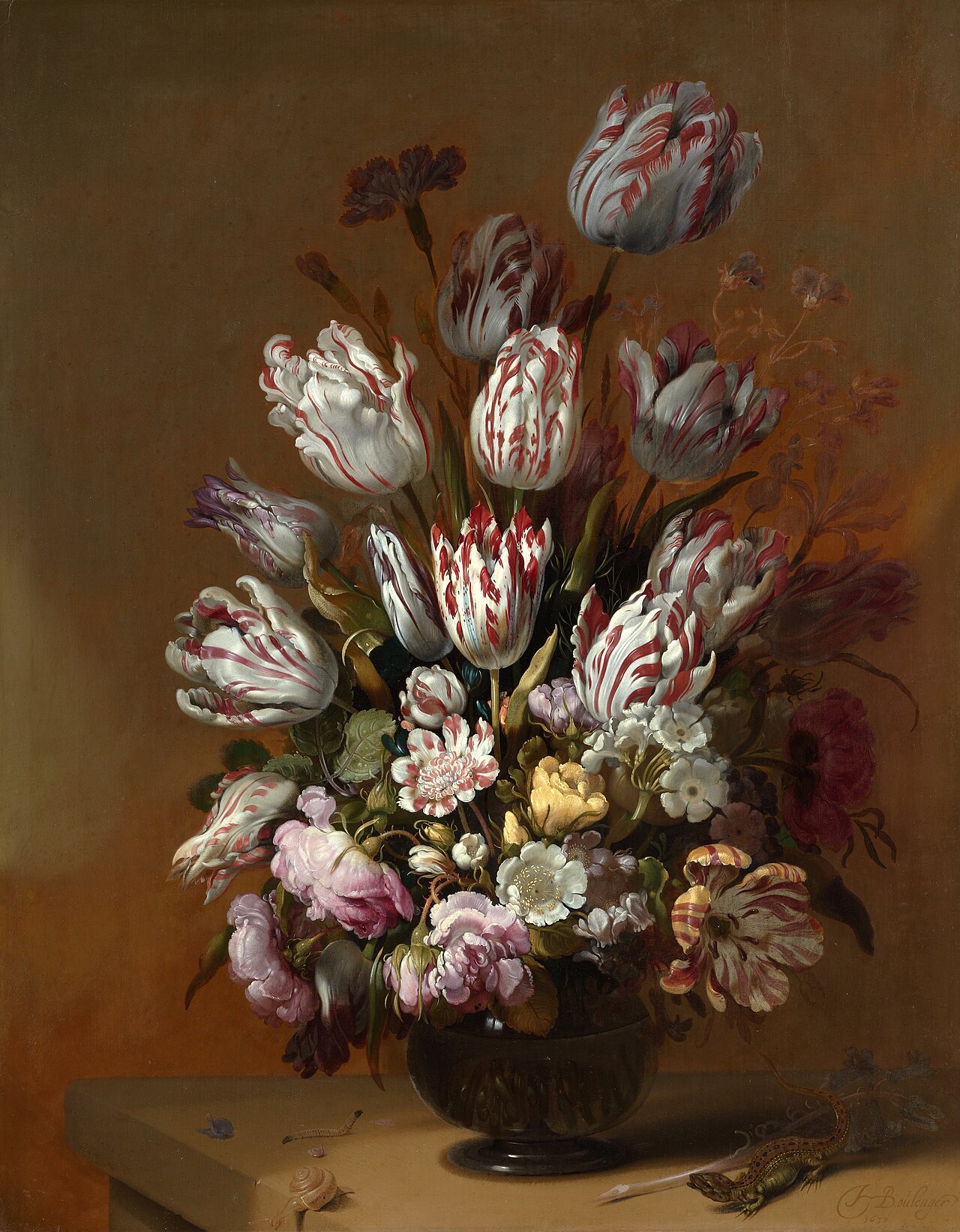Floral Still Life by Hans Bollongier