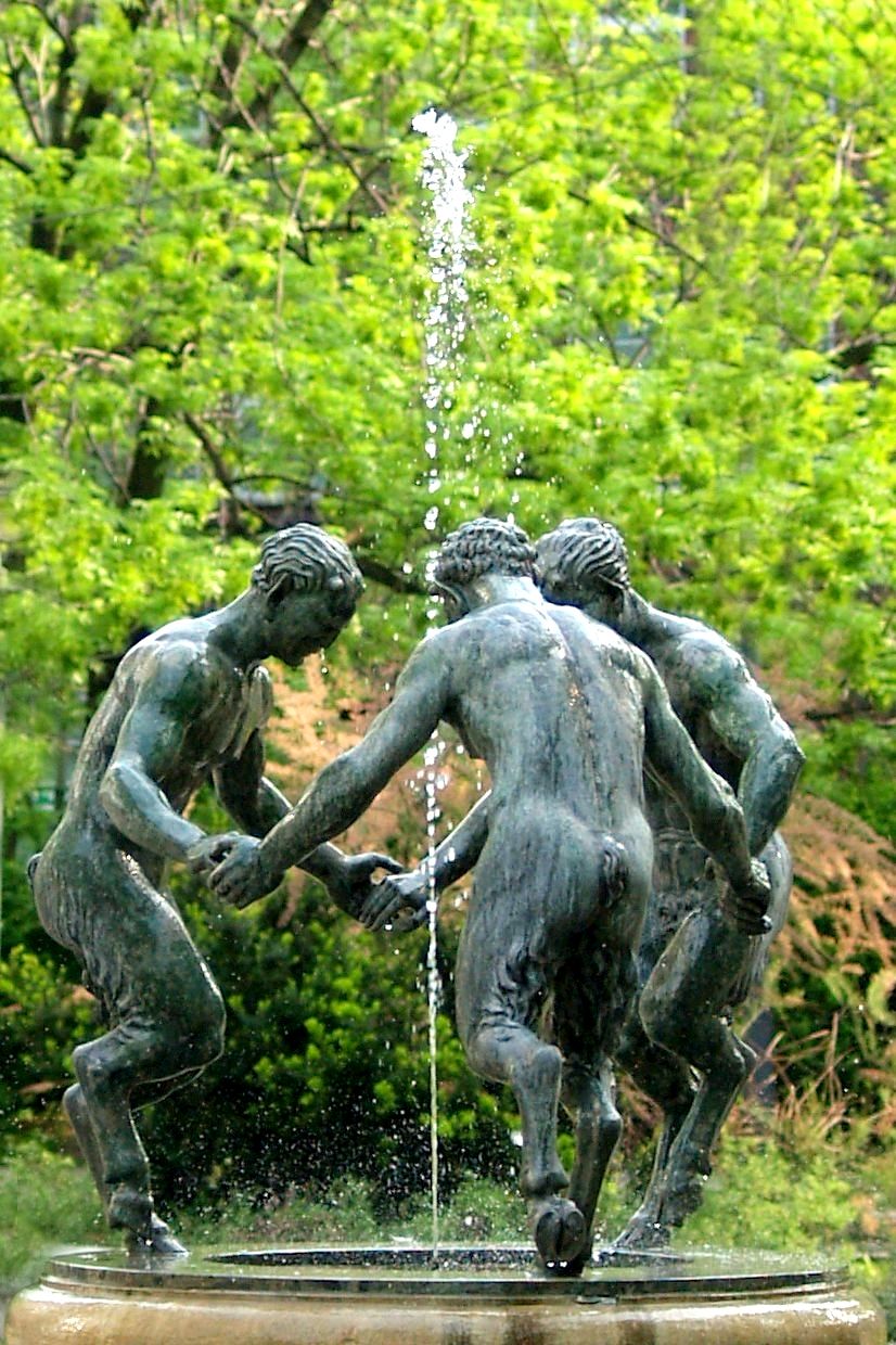 Faun Fountain in Gliwice by Hans Dammann