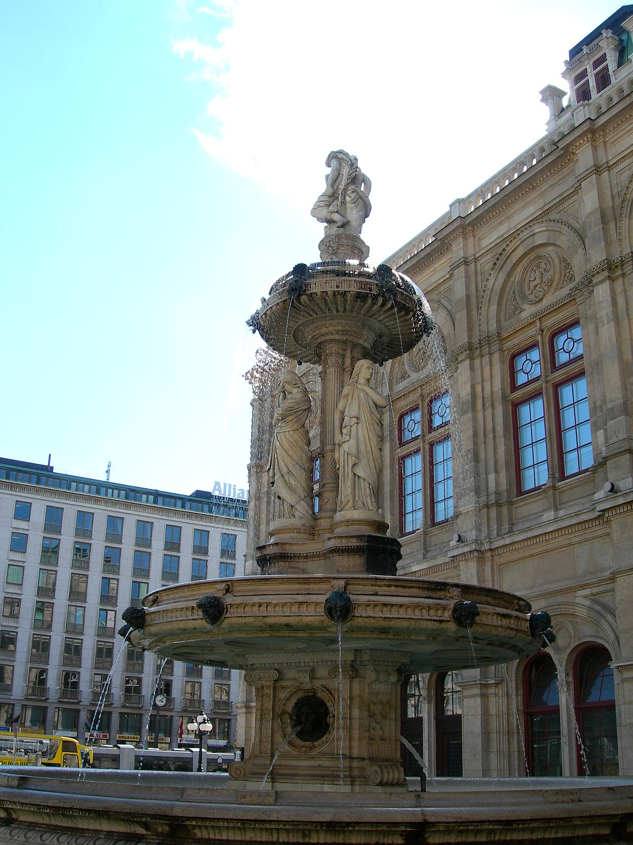 Fountains at the Vienna State Opera by Hans Gasser