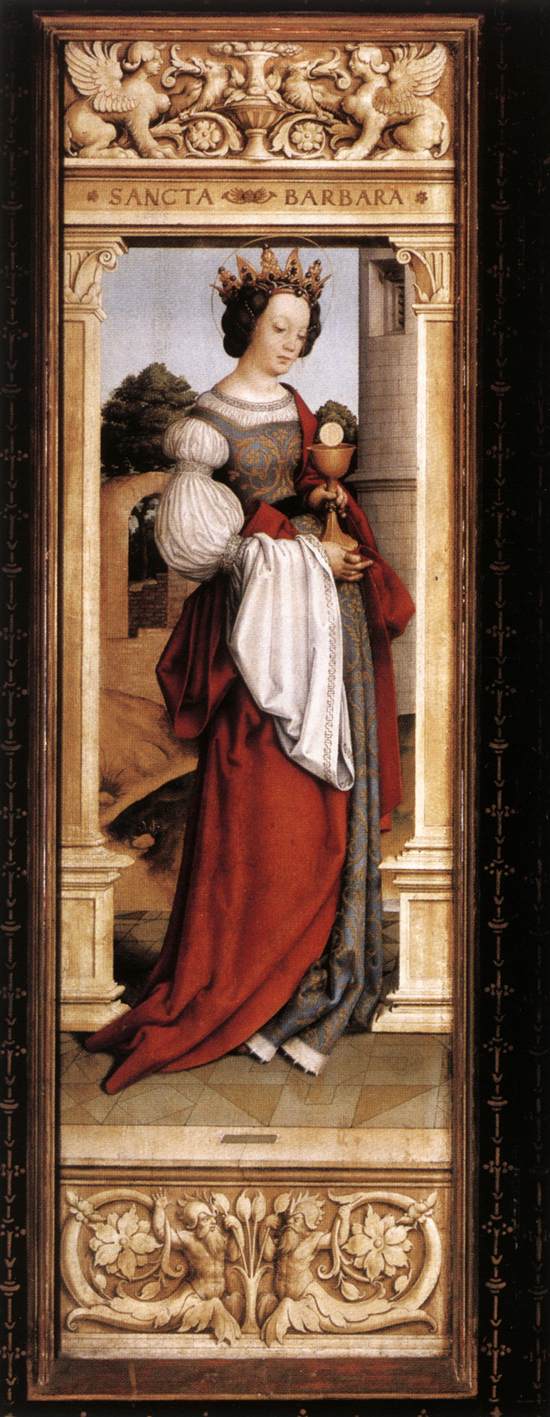 St. Sebastian Altar: St. Barbara by Hans Holbein the Elder