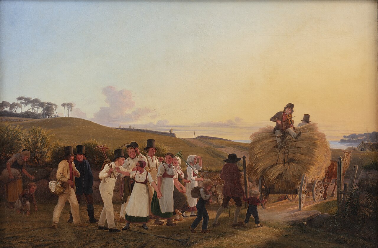 Farmers Returning Home from the Field with the Final Sheaves of Grain by Hans Jørgen Hammer