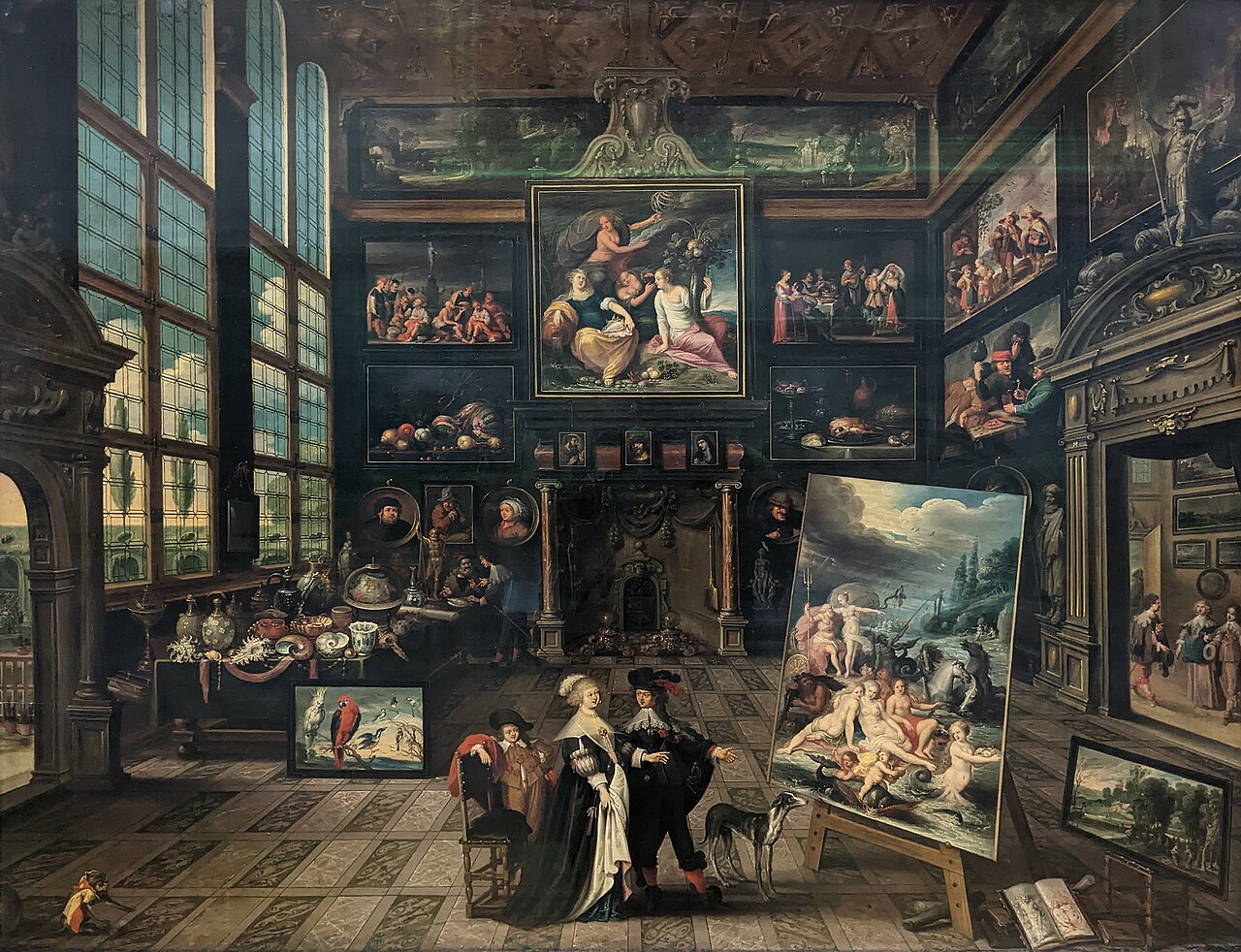 Interior of a Collector's Gallery of Paintings and Objets d'Art by Hans Jordaens III