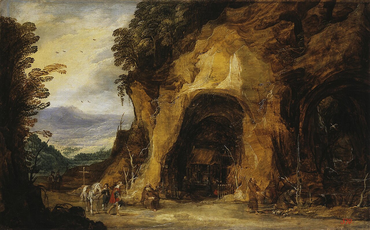 Monks in a Grotto by Hans Jordaens III