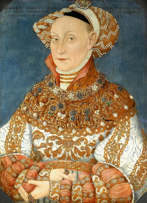 Portrait of Hedwig Jagiellon (1513–1573). by Hans Krell
