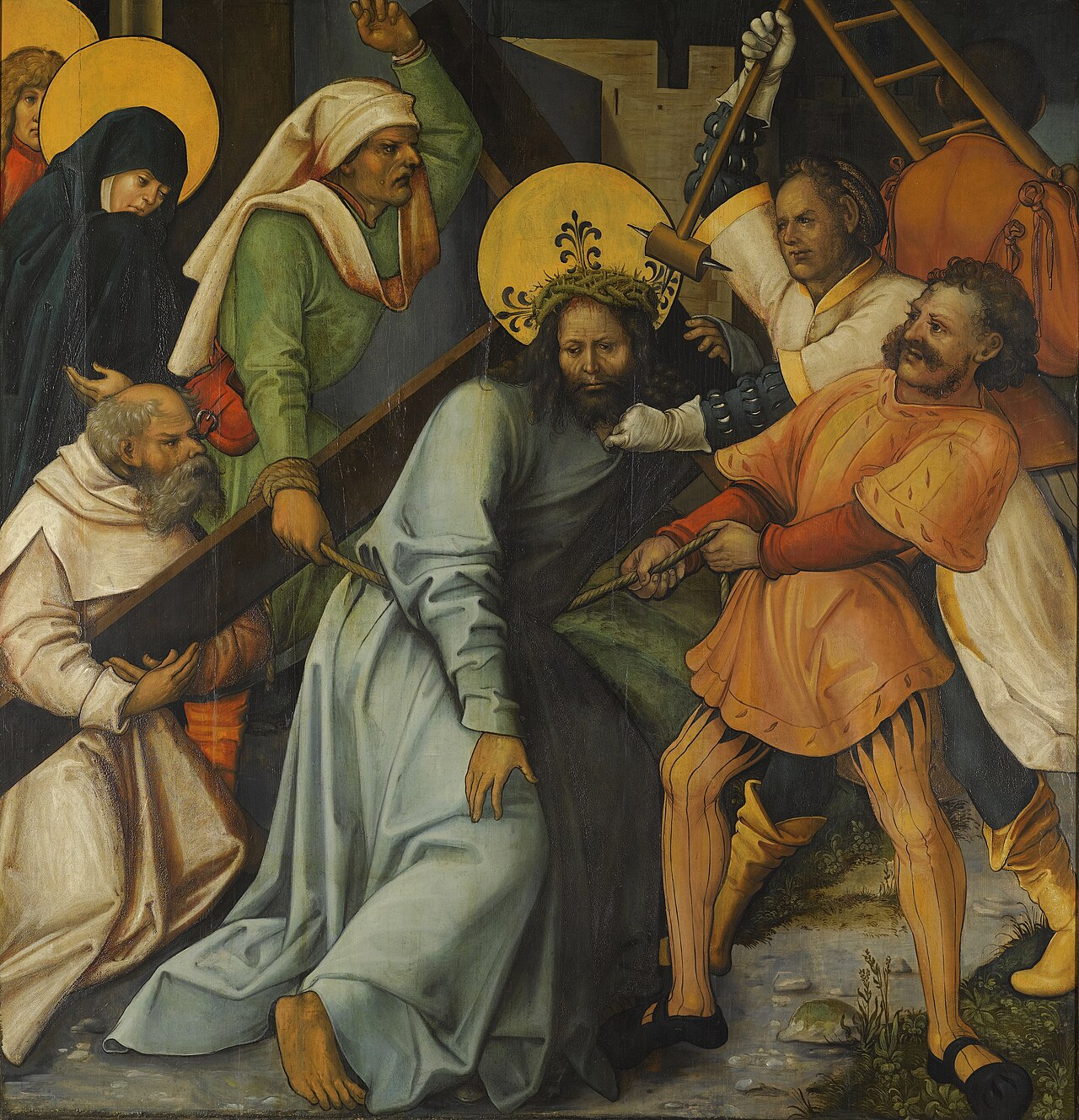 The Dormition of the Virgin; (reverse) Christ Carrying the Cross by Hans Leonhard Schäufelein