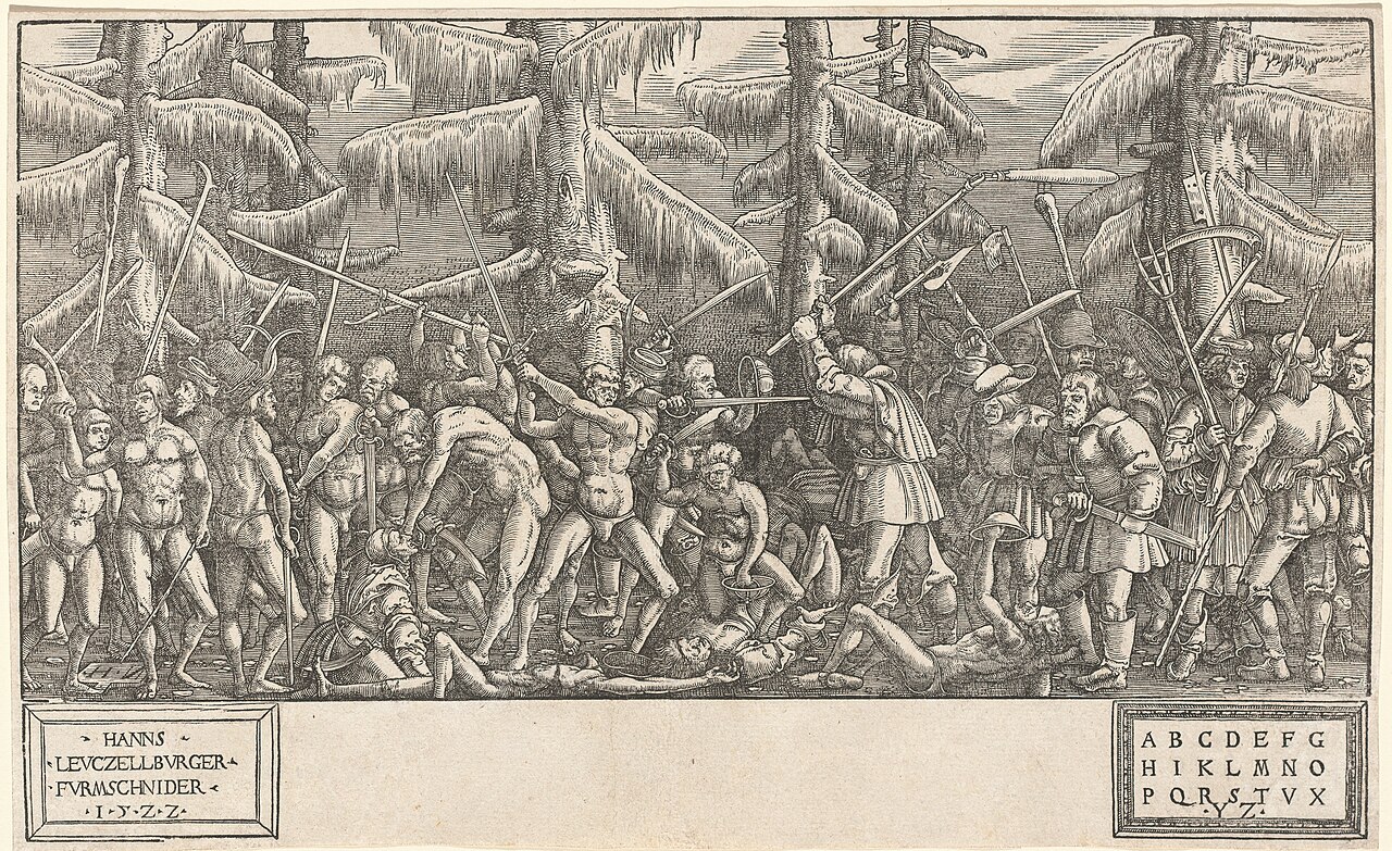 Battle of the Naked Men and Peasants by Hans Lützelburger