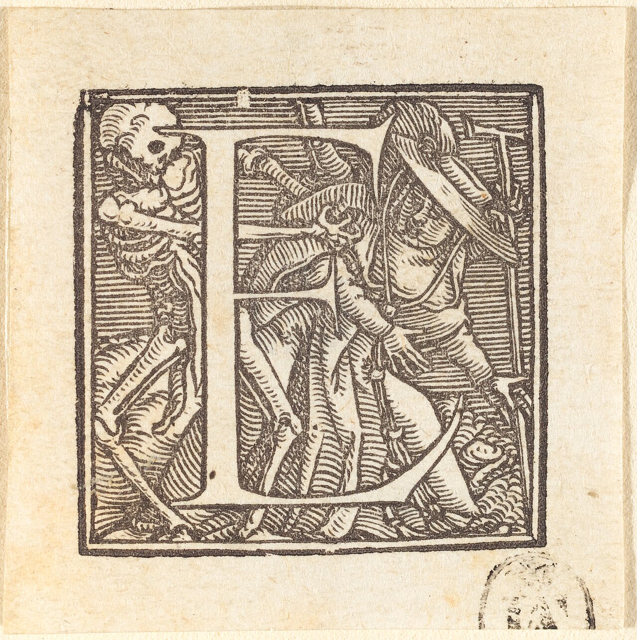 Letter E by Hans Lützelburger