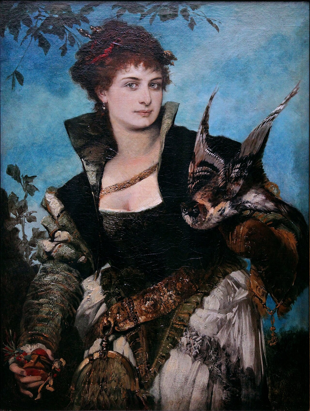 The Falconess by Hans Makart