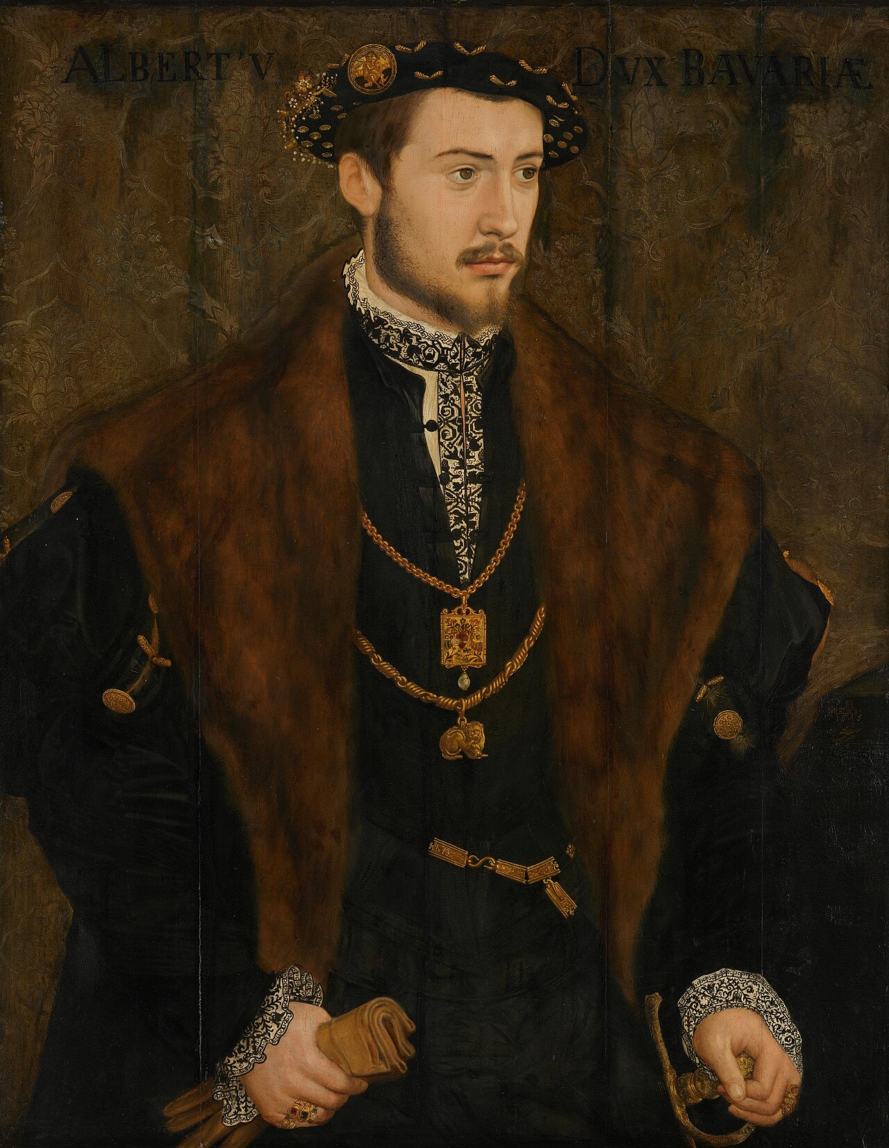 Painting of Albrecht V Bayern by Hans Muelich by Hans Muelich