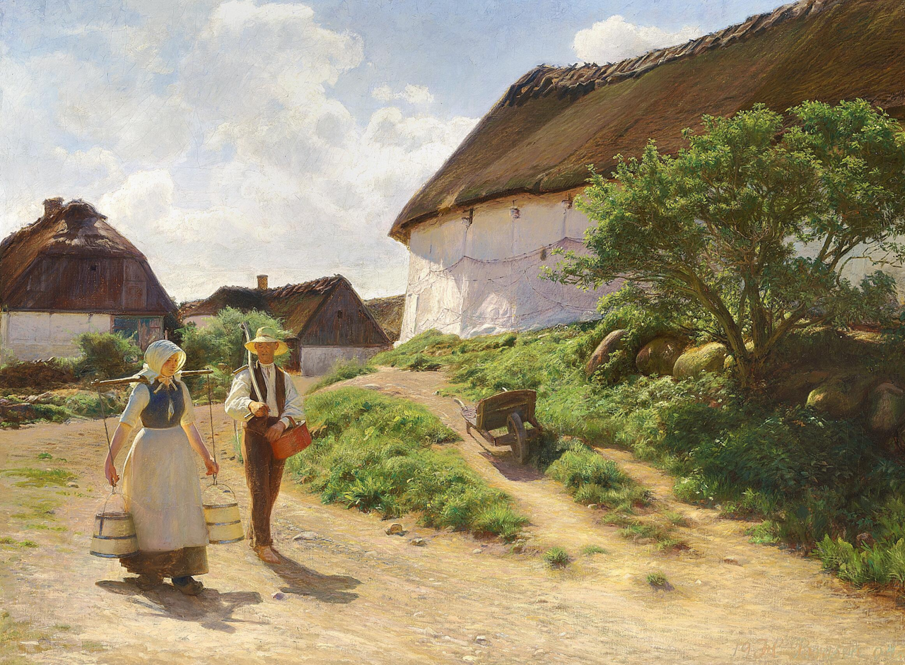 An old farm in Reersø. by Hans Ole Brasen