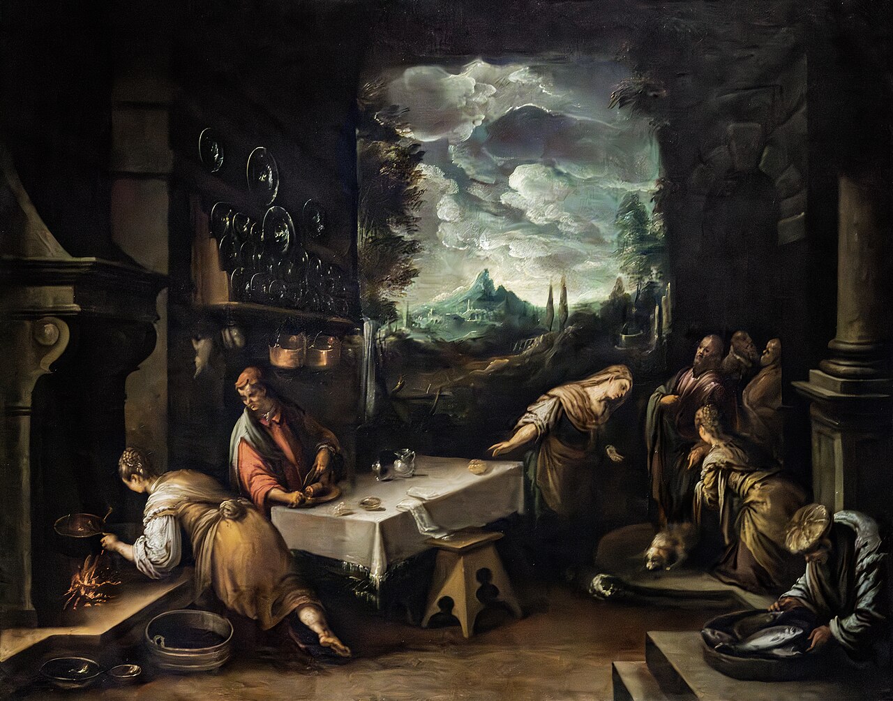 Jesus at the home of Marta and Maria by Hans Rottenhammer