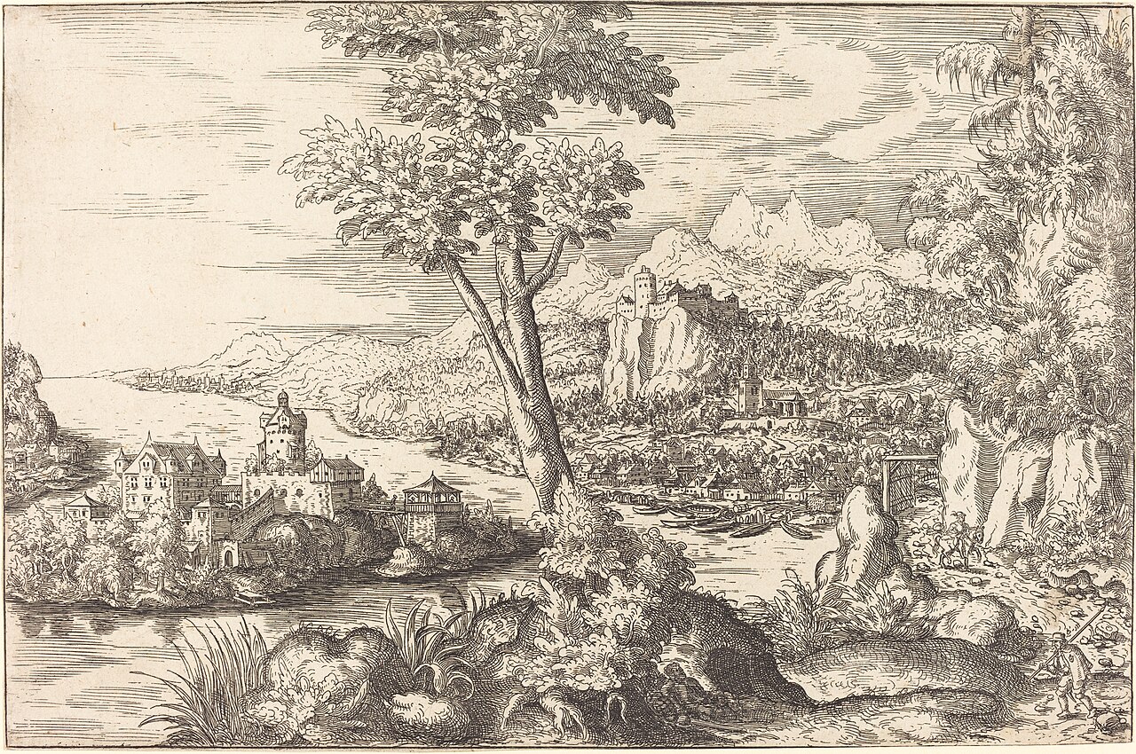 Landscape with Three Men by Hans Sebald Lautensack