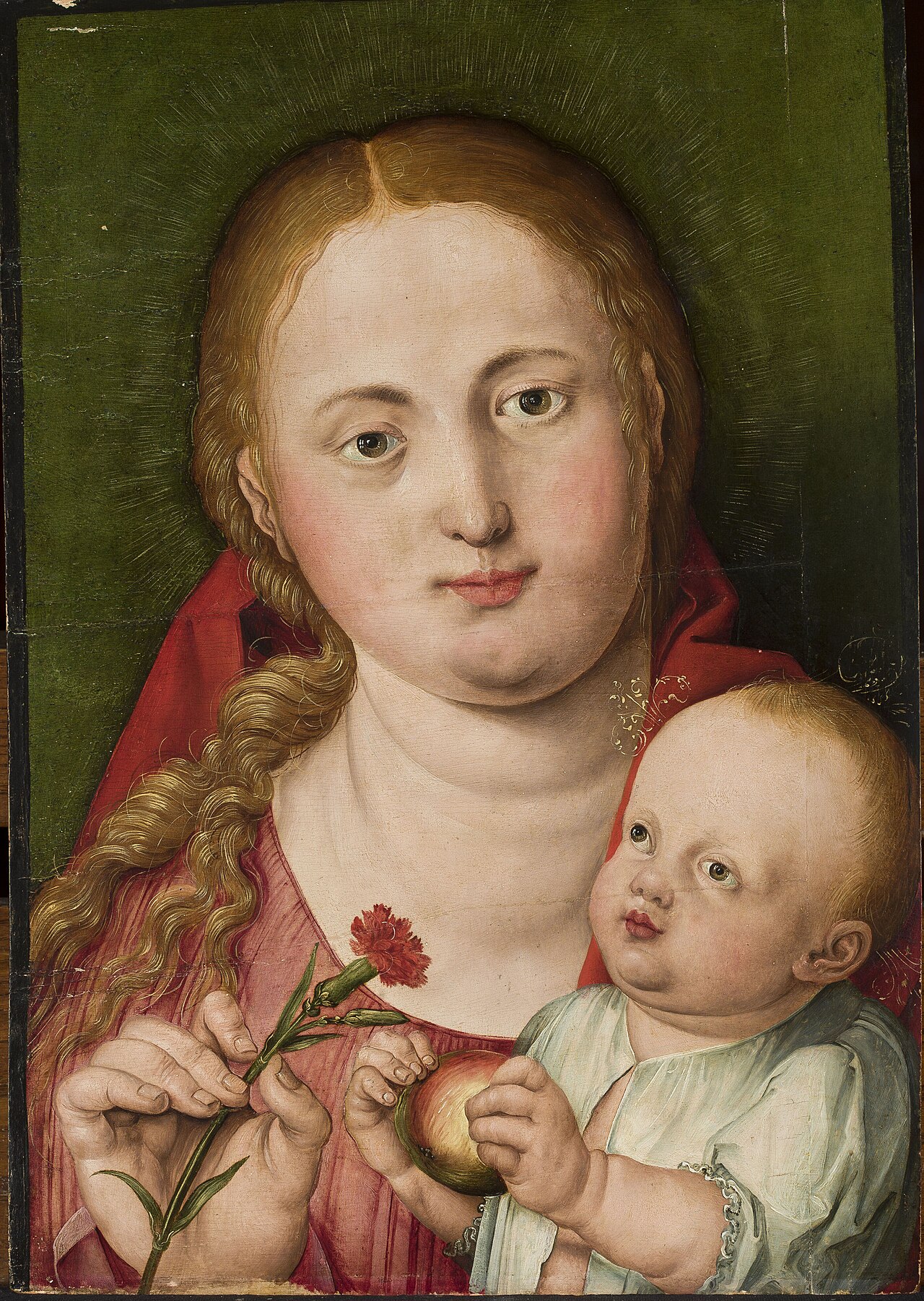Madonna and Child with a clove by Hans Springinklee