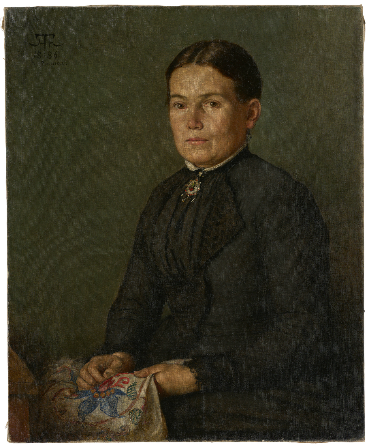 Portrait of the Artist’s Sister Agathe by Hans Thoma