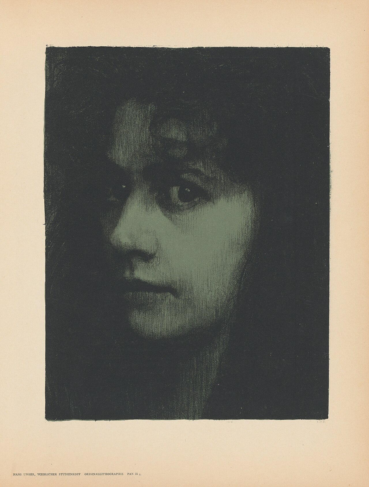 Weiblicher Studienkopf by Hans Unger