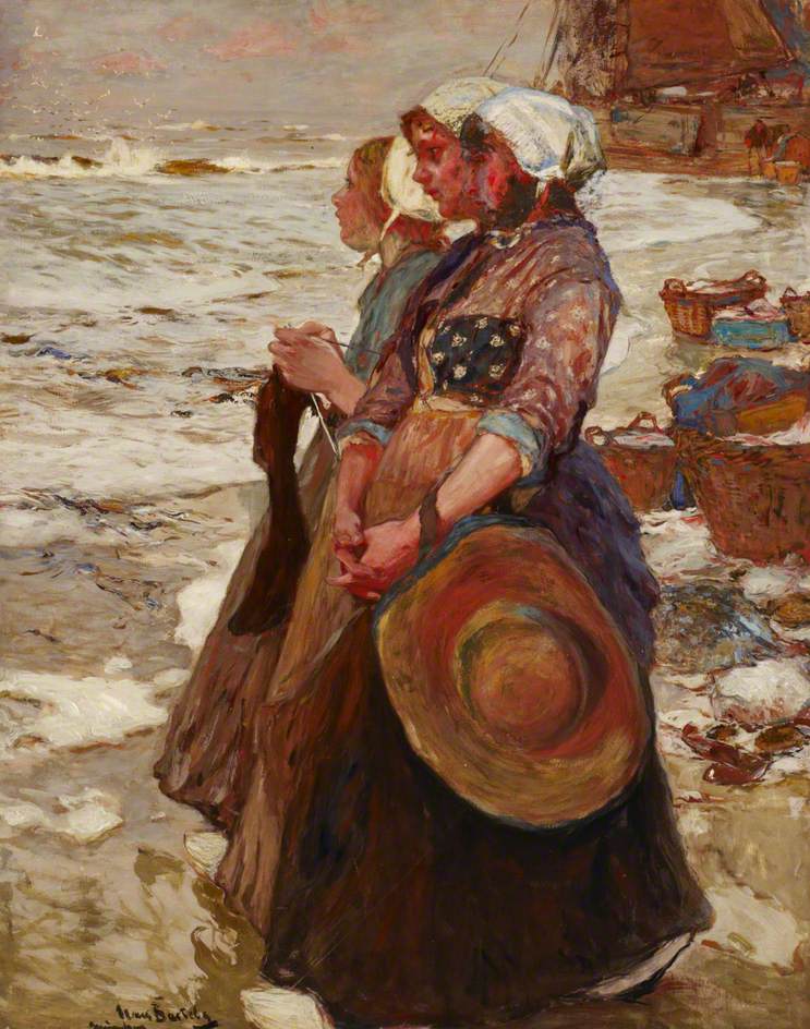 Three Dutch Fishergirls by Hans von Bartels