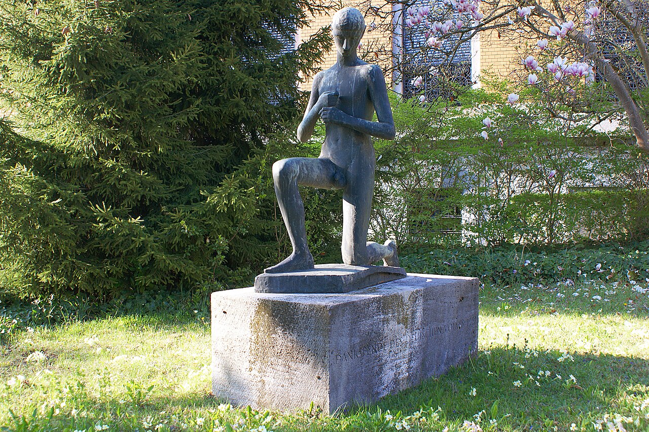 Kneeling Young Man by Hans Wimmer