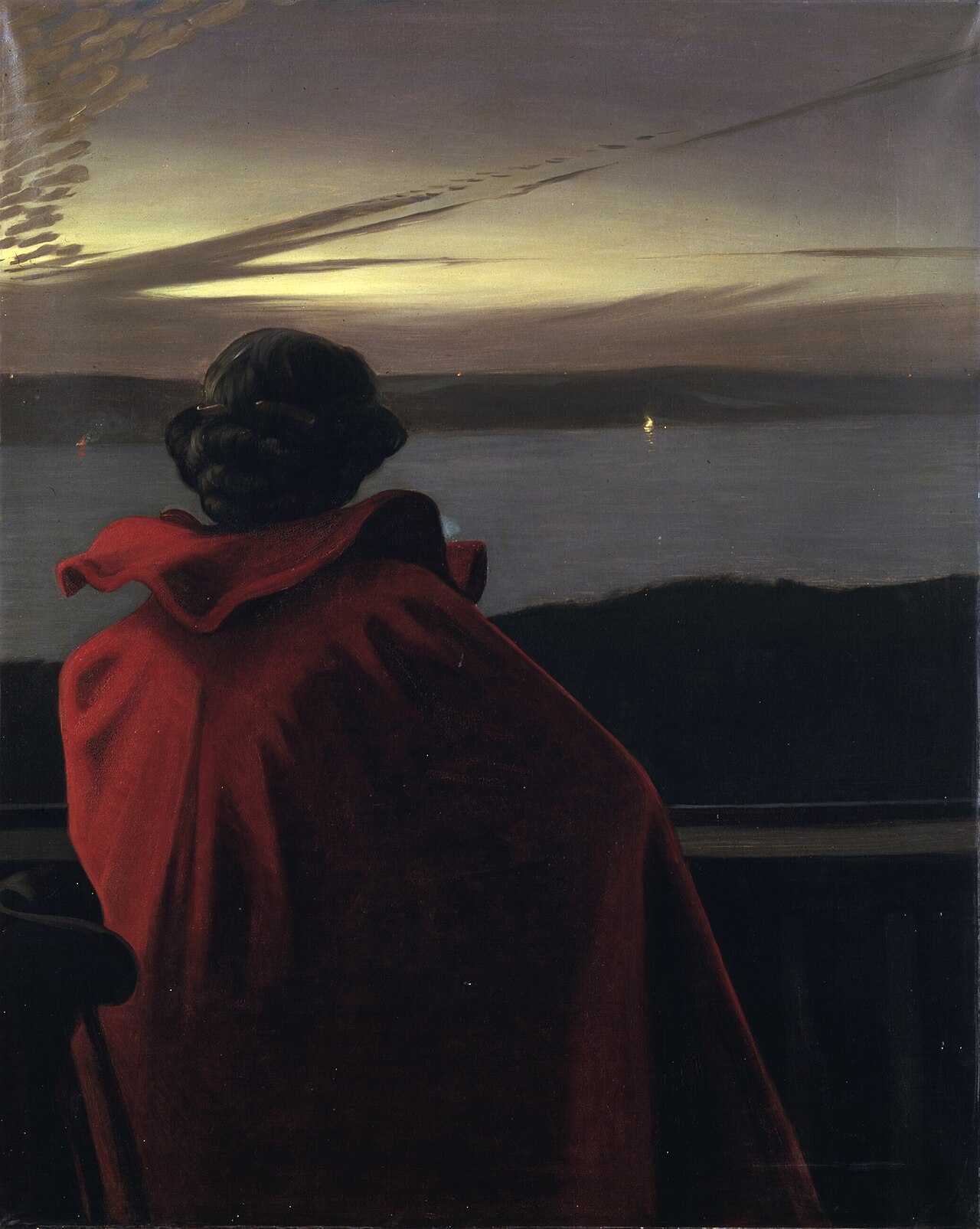 Midsummer Night near Vejle Fjord by Harald Slott-Møller
