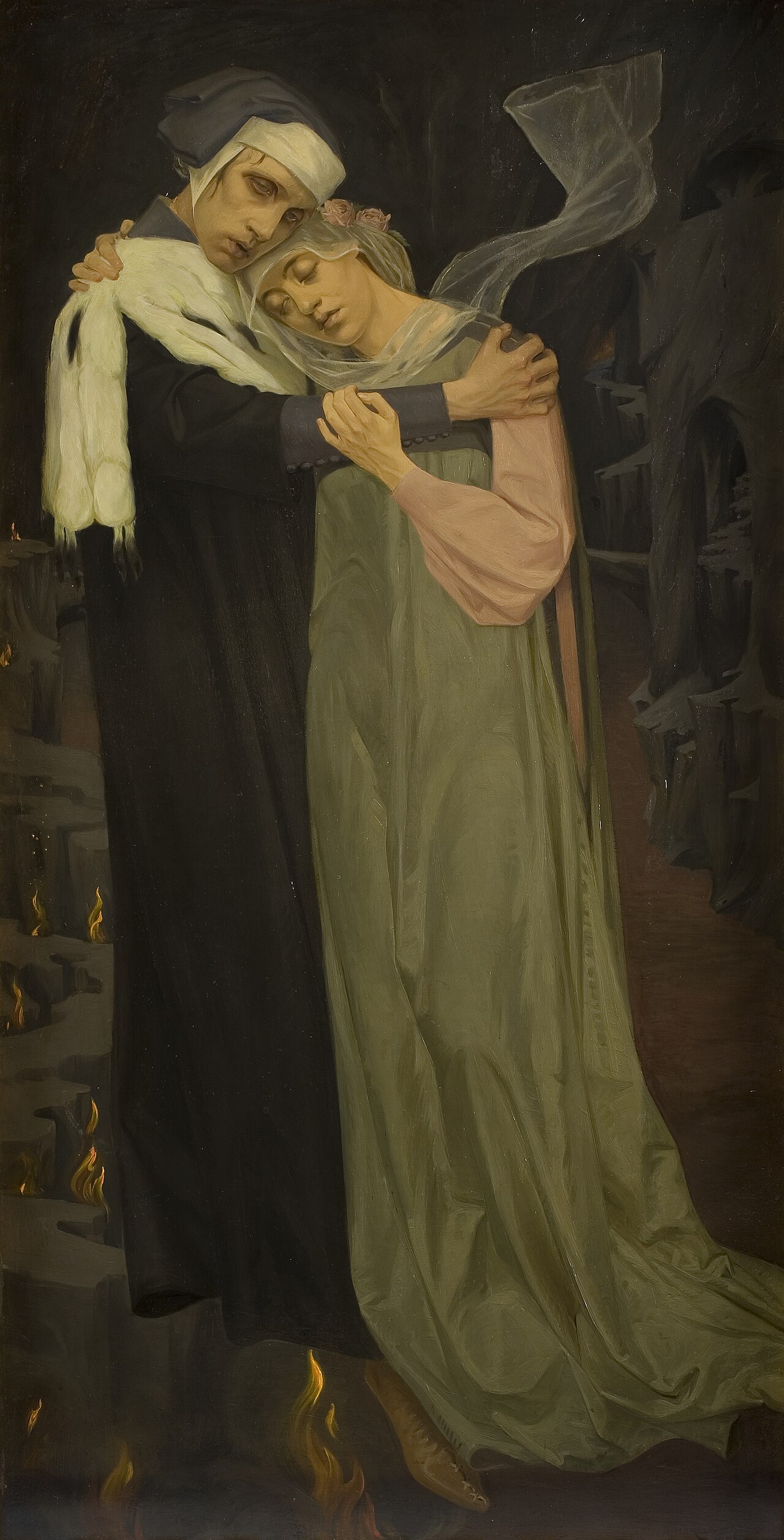 Paolo and Francesca by Harald Slott-Møller