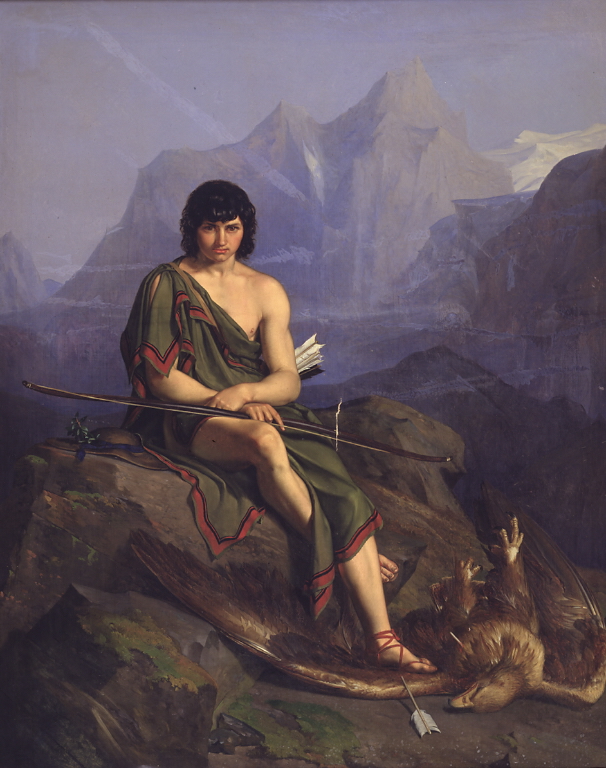 A Hunter Resting after Killing an Eagle by Heinrich Eddelien