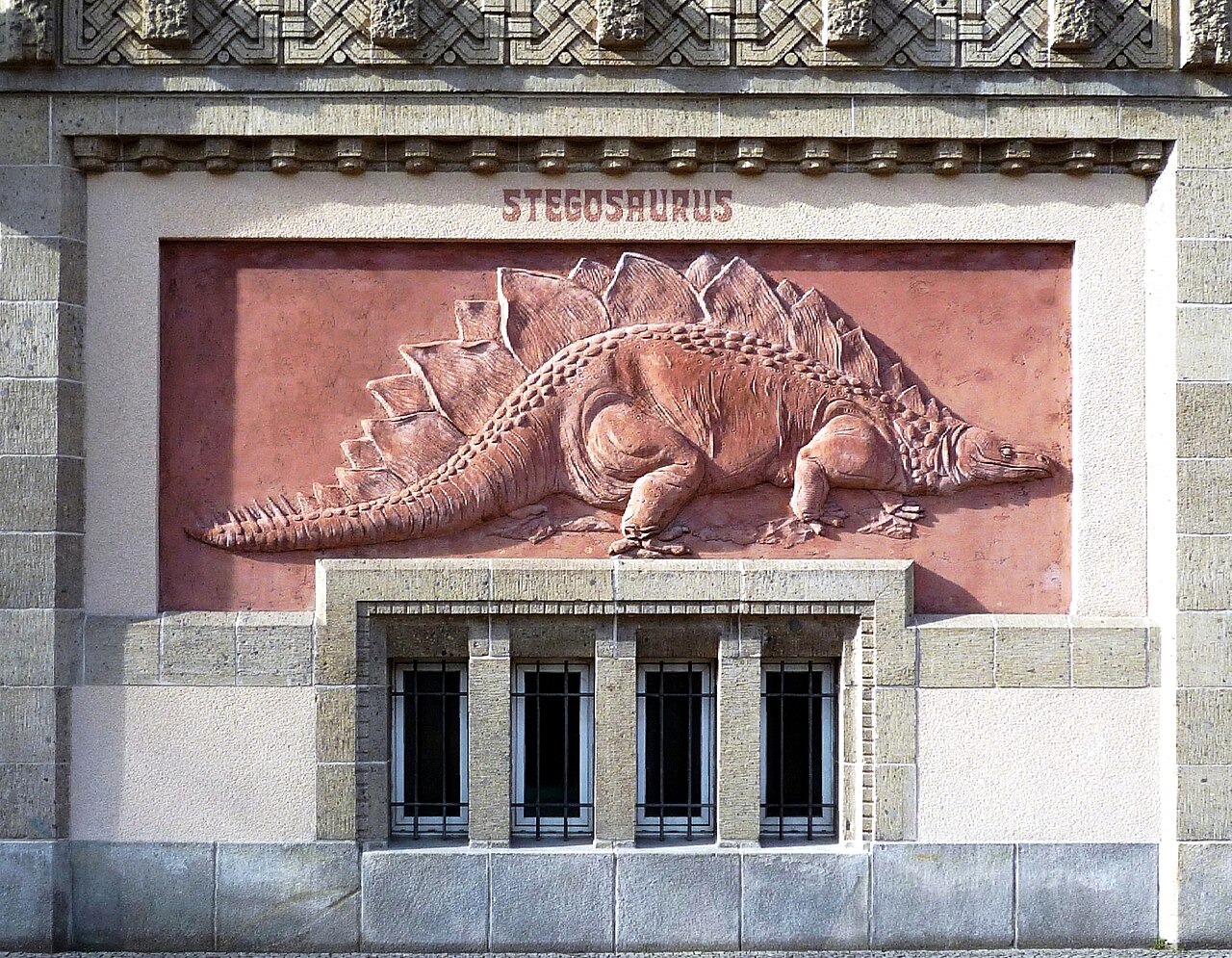 dinosaur reliefs by Heinrich Harder