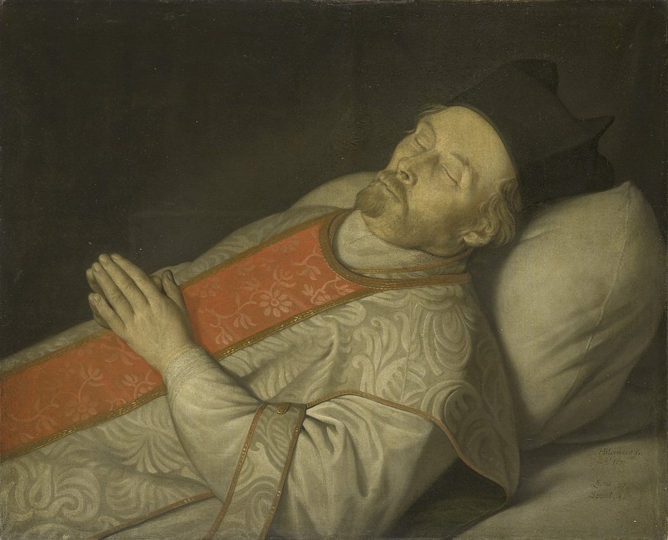 Johannes Puttkammer (1600-71). Licentiate in theology at the university of Utrecht, on his deathbed by Hendrick Bloemaert