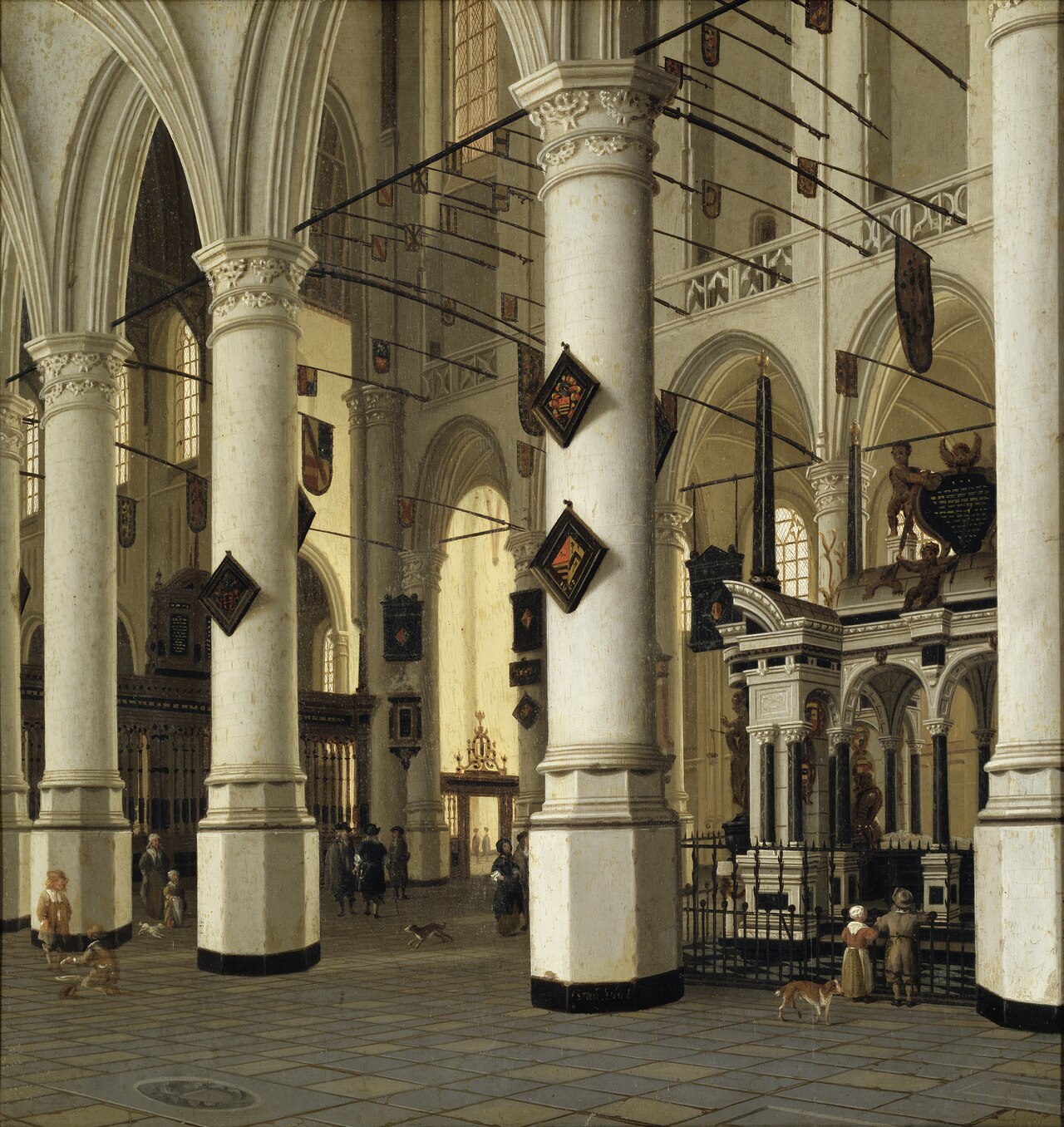 Interior of Nieuwe Kerk, Delft by Hendrick Cornelisz. van Vliet