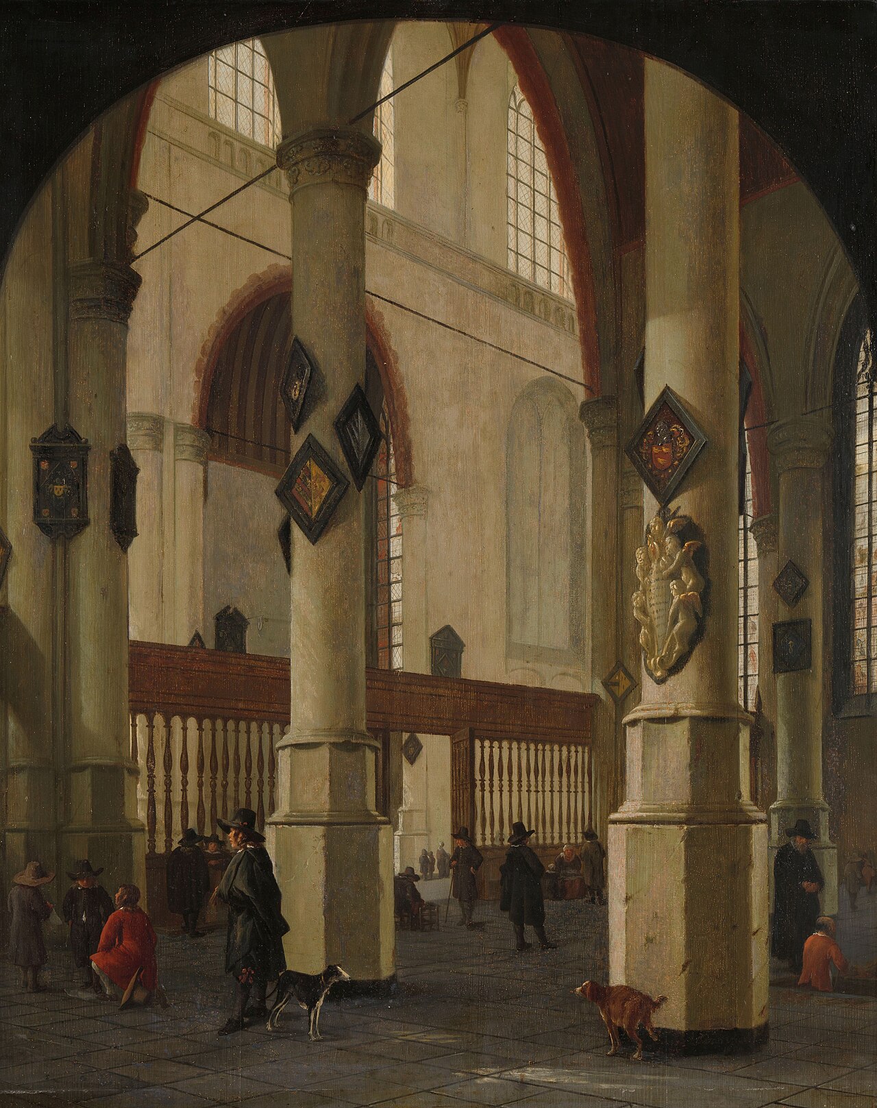 View in the Oude Kerk, Delft by Hendrick Cornelisz. van Vliet