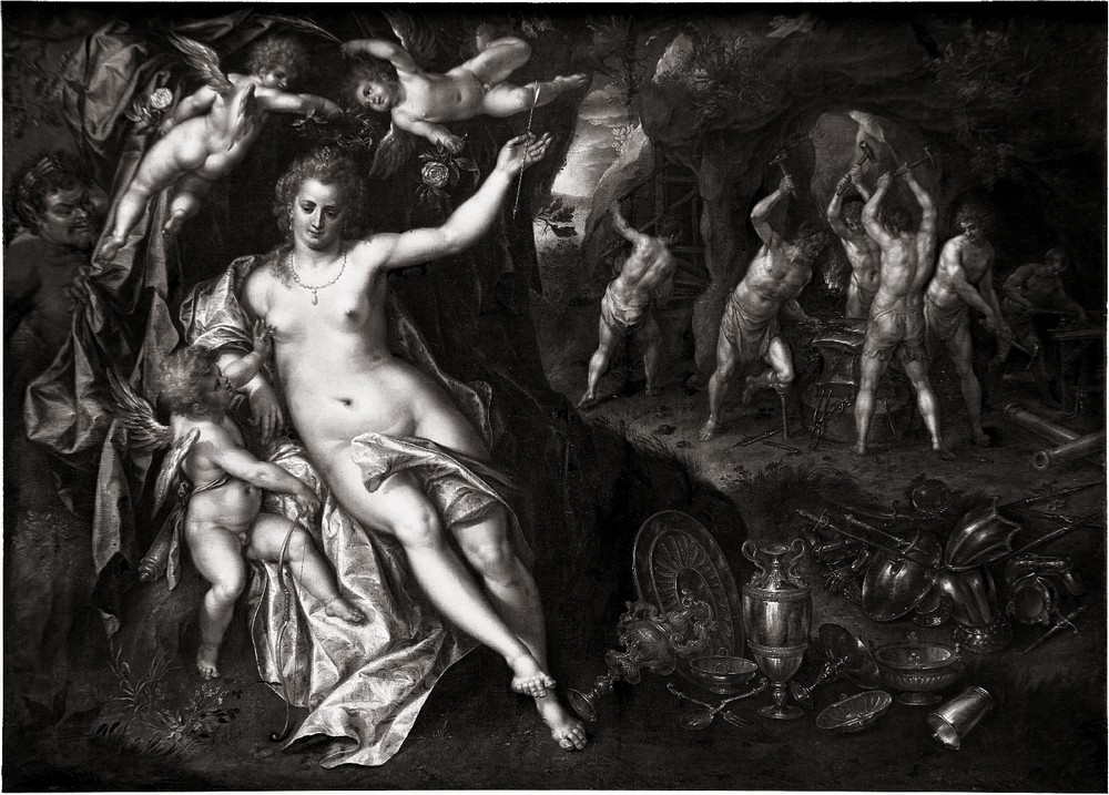Venus at the Forge of Vulcan by Hendrick de Clerck