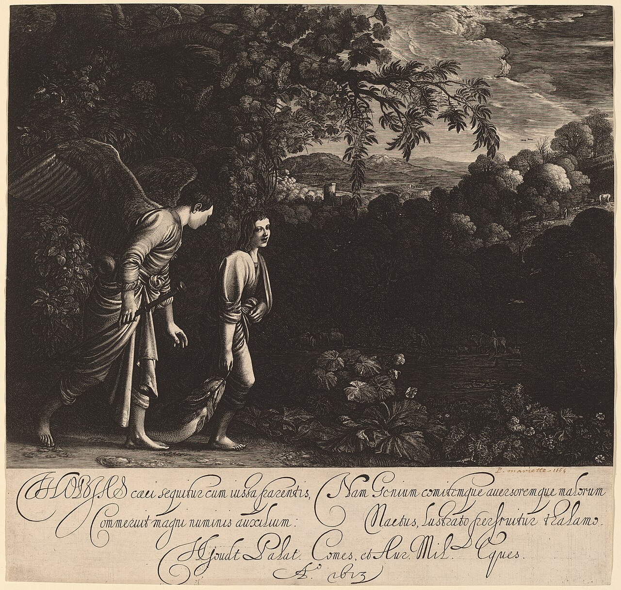 Tobias and the Angel (The Large Tobias) by Hendrick Goudt