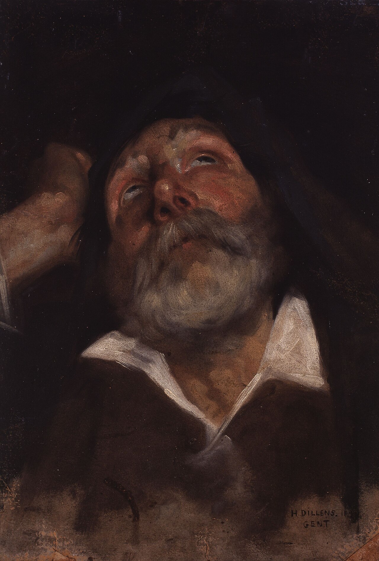 Head of a Man (probably Portrait of Adolphe Dillens, the Artist’s Brother) by Hendrick Joseph Dillens