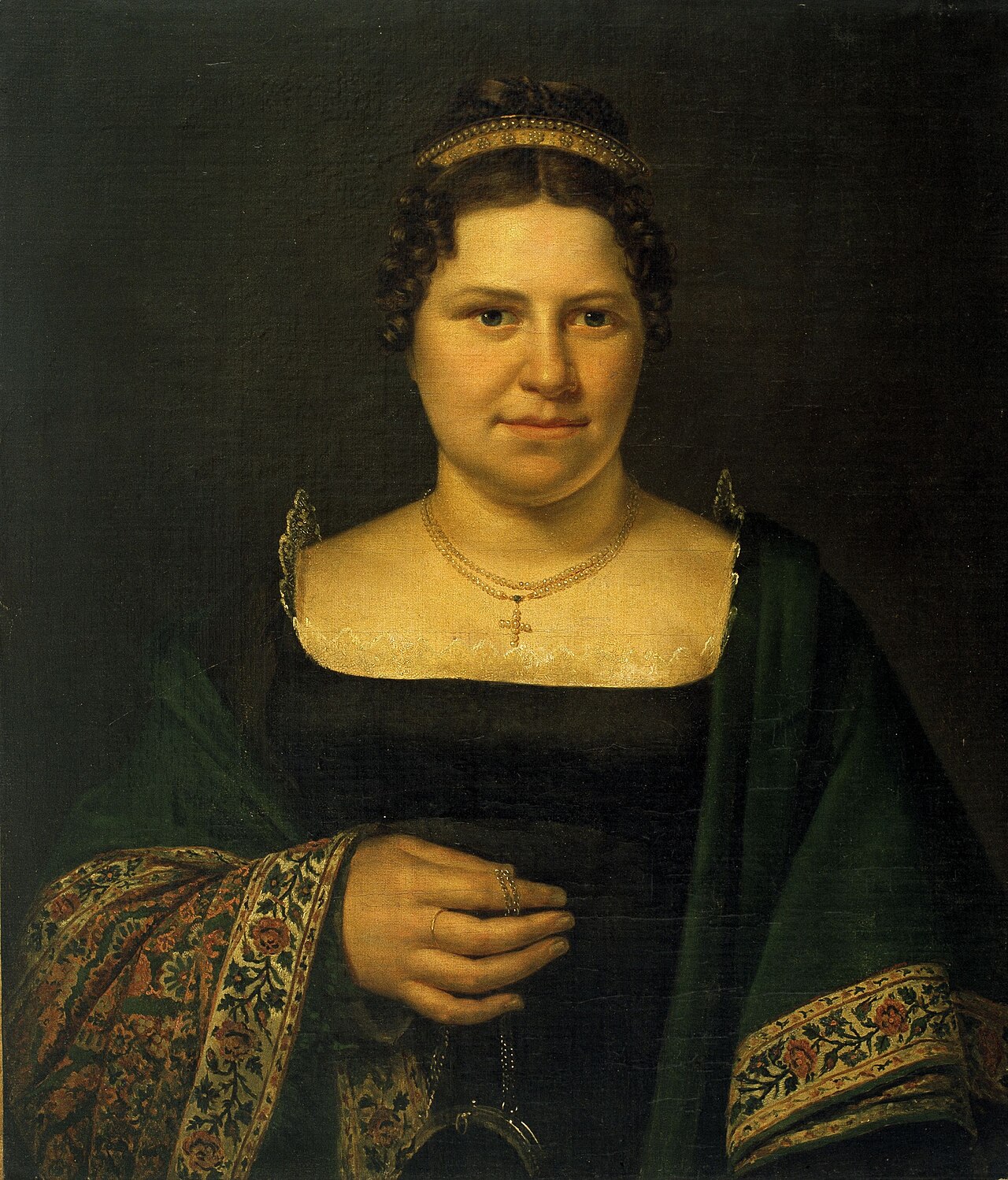 Portrait of a Woman (probably Portrait of Mrs Hippoliet Van Peene) by Hendrick Joseph Dillens
