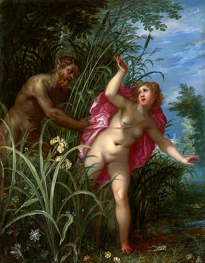 Pan pursuing Syrinx by Hendrick van Balen the Elder
