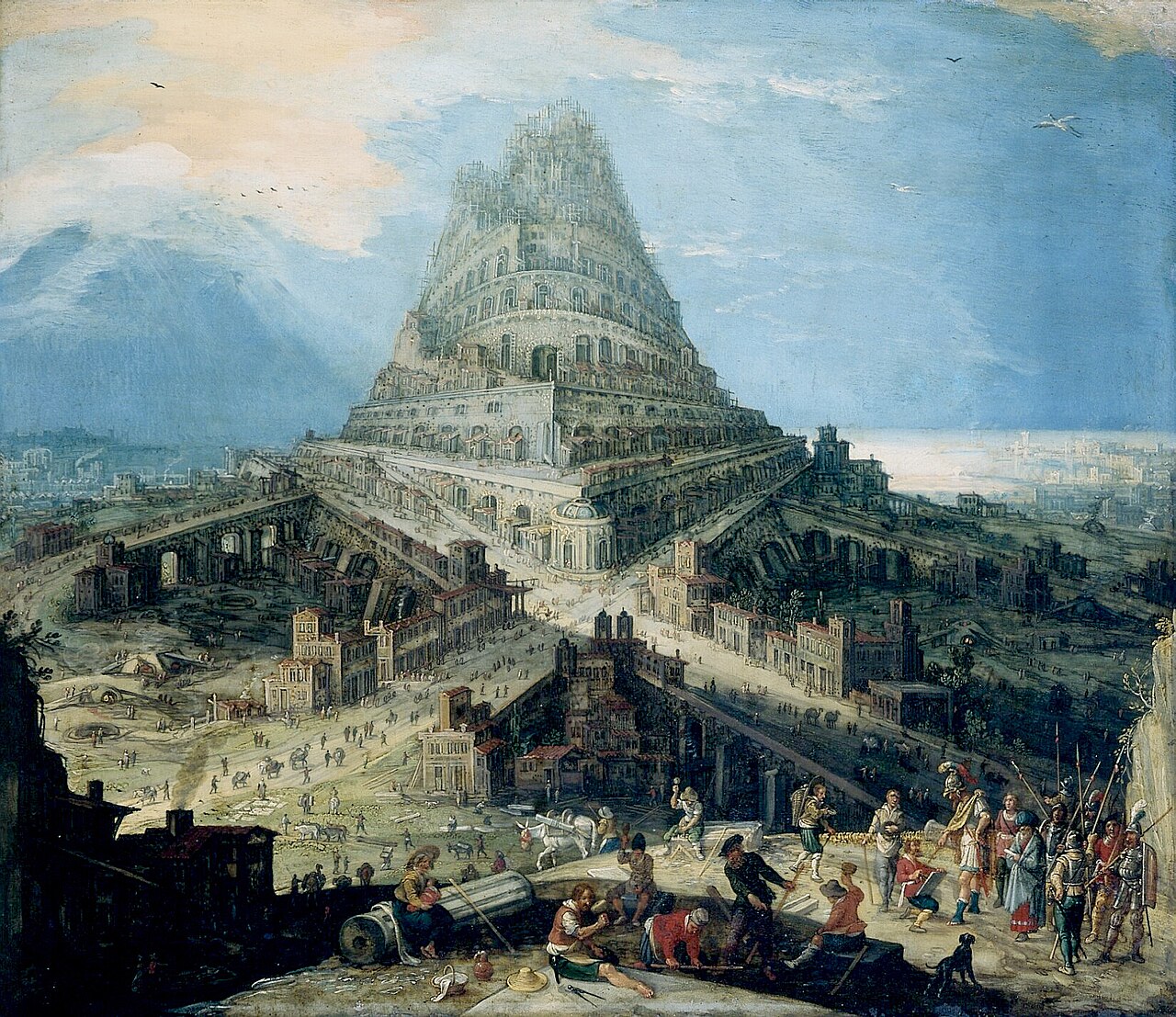 Building of the Tower of Babel by Hendrick van Cleve III