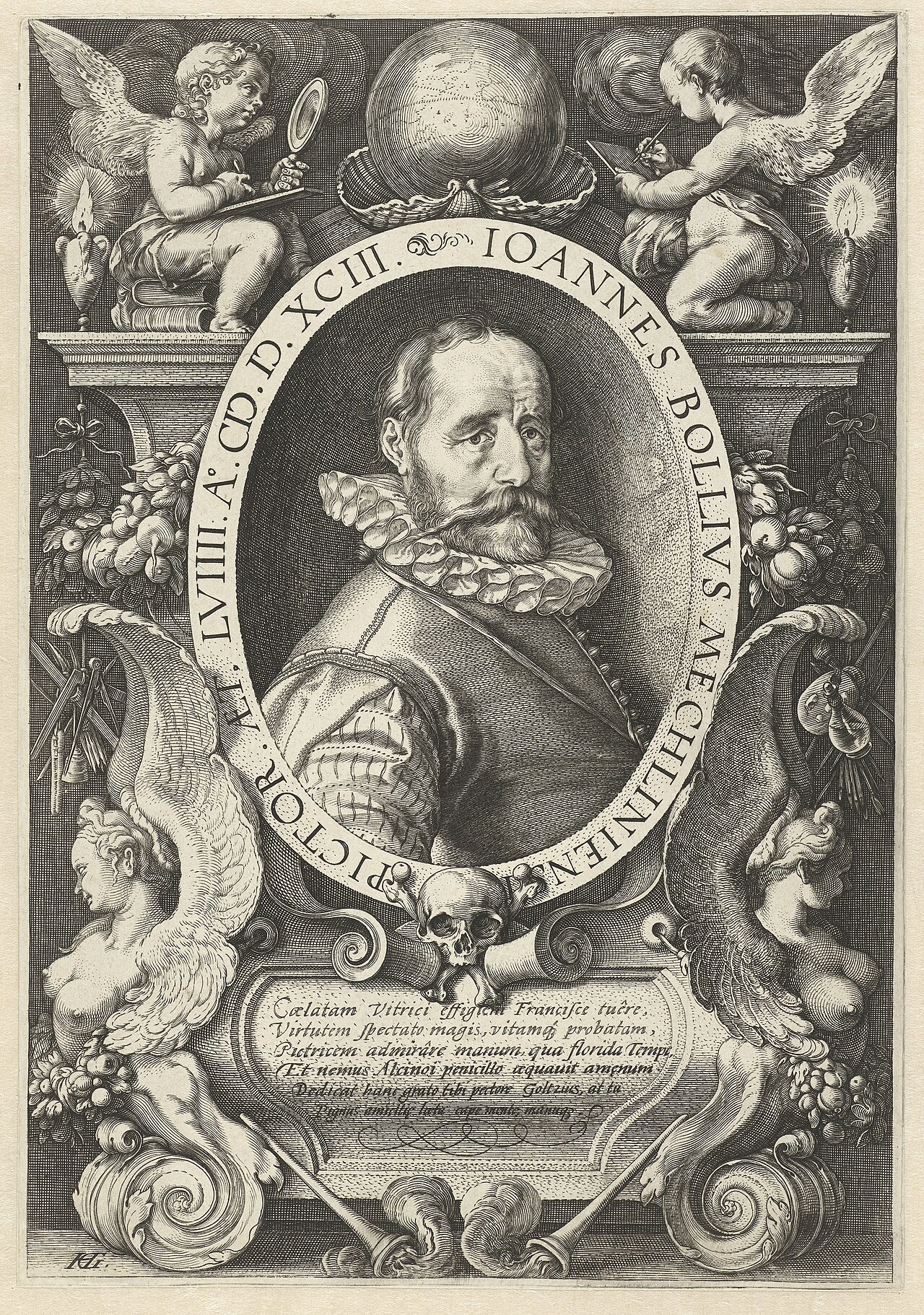 Portrait of Hans Bol by Hendrik Goltzius